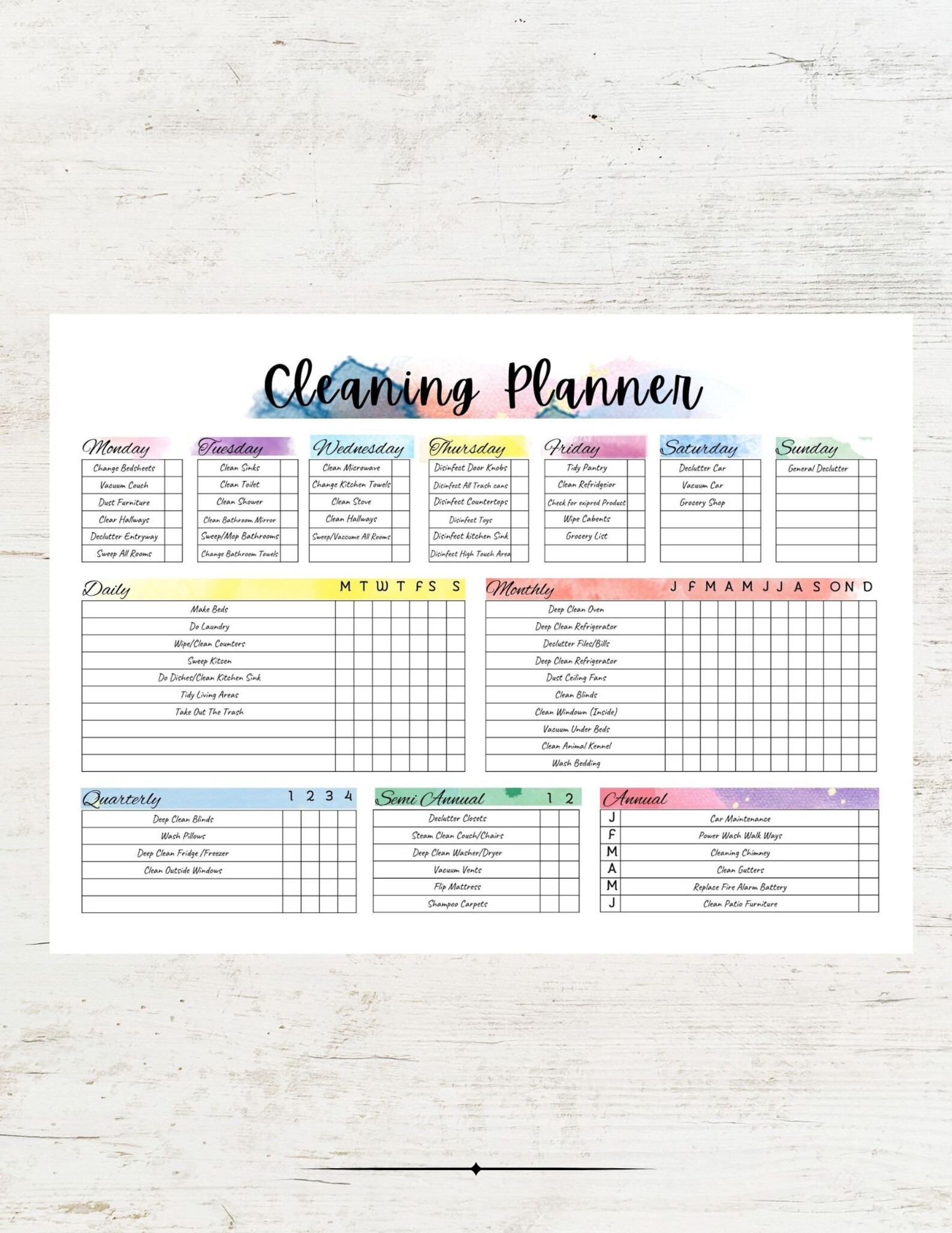 Picture of ADHD Cleaning Planner - Etsy