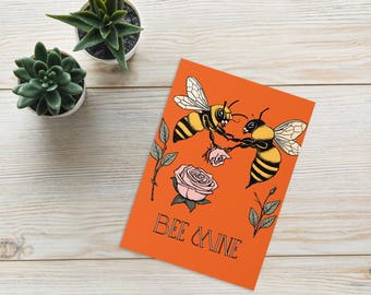 Carte Bee Mine, carte douce pour apiculteur, amateur d'abeilles, anniversaire