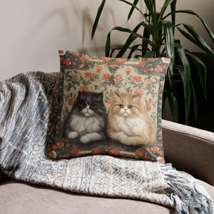 Klassischer Katzenduo Kissenbezug
