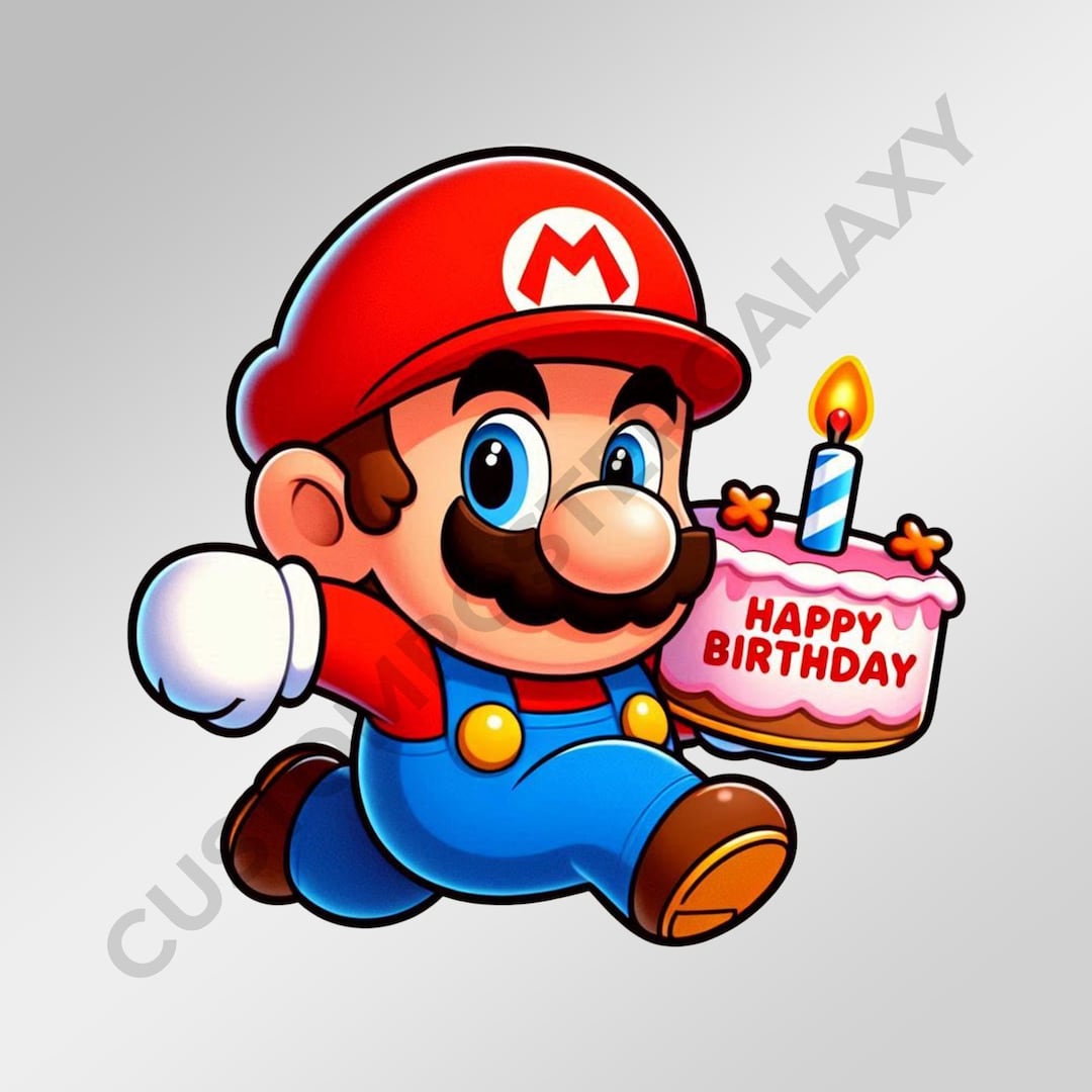 Super Mario Birthday PNG, Super Mario Birthday Boy SVG, Super Mario