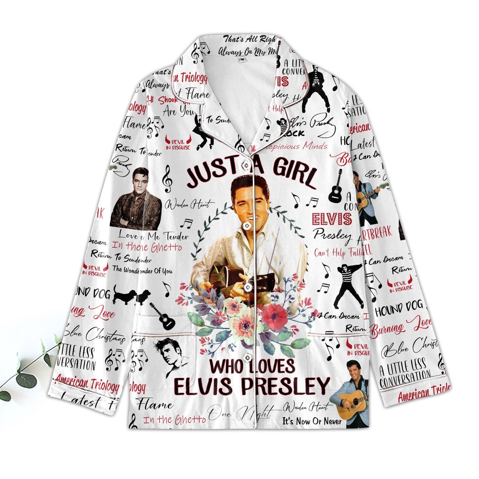 Elvis Presley Pajamas Set, Rock And Roll Pajamas, Elvis Presley Pajamas Set,
