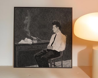 Ilustración de Eraserhead / David Lynch / Inspirada en risografía / Póster impreso