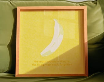 Póster impreso inspirado en Banana Monochrome Art / Brian Eno/Peter Schmidt (descarga digital)
