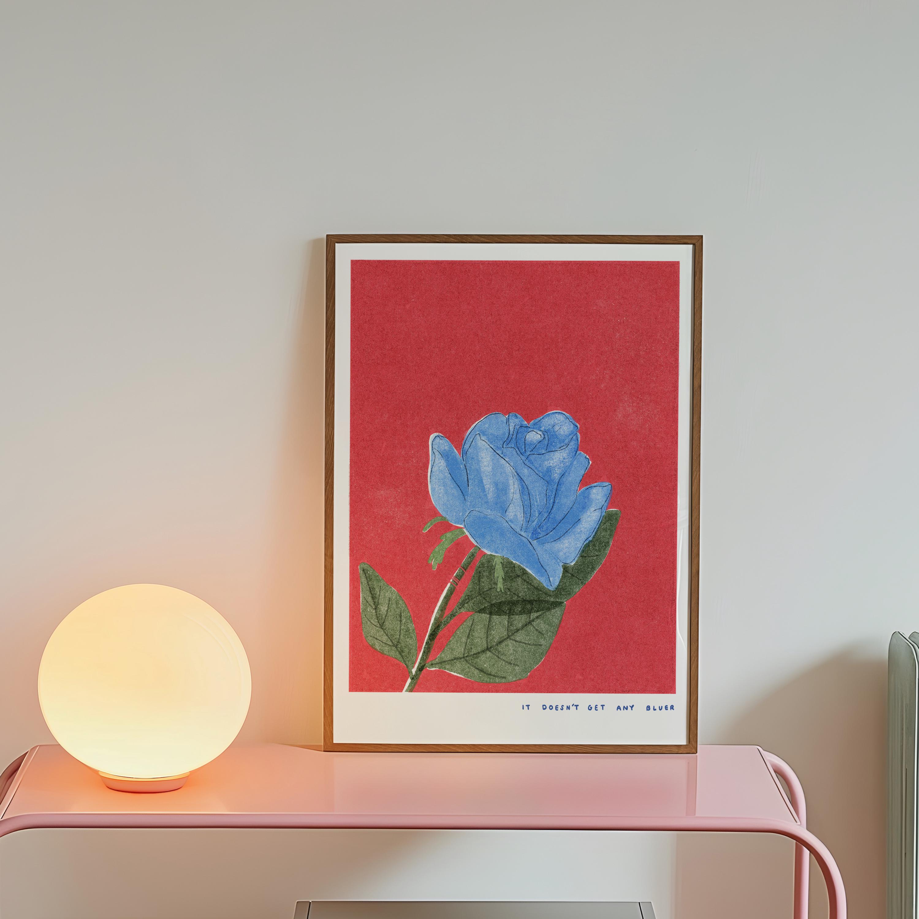 Twin Peaks Blue Rose Risograph Art Print (digital Download) - Etsy