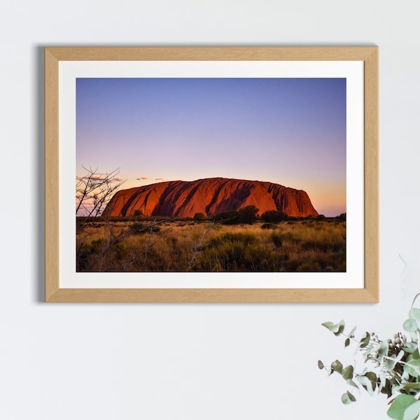 Outback Sunset - Uluru Photography Print - Travel, Australia, Ayers Rock, Northern Territory, Landscape