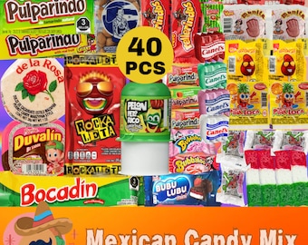 40pcs Mexican Candy Assortment Mexican Candy Box Mexican Candies Sweet Sour Dulces Mexicanos Birthday Party Candy