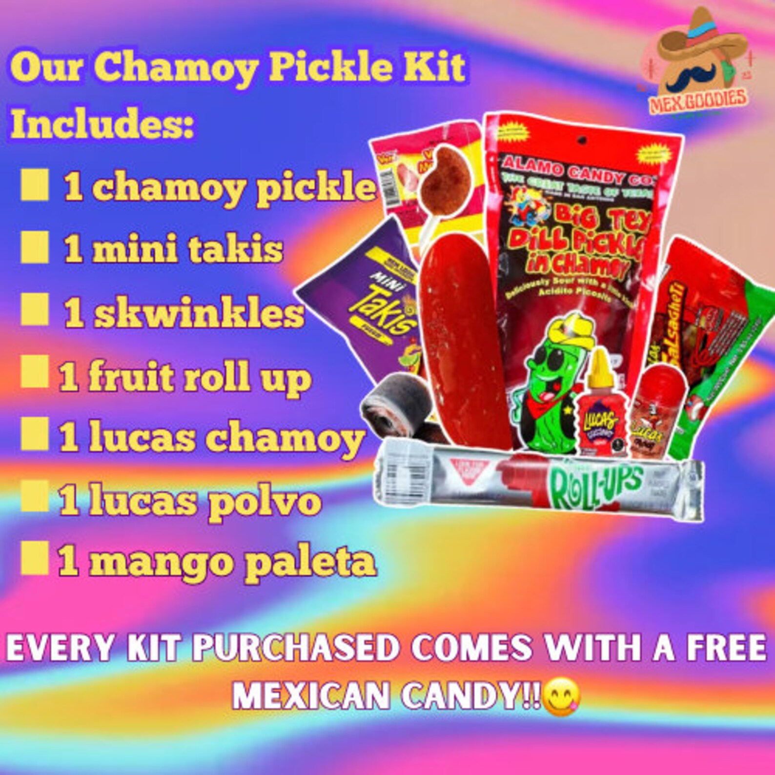 Chamoy Pickle Kit Trending Pickle Tiktok Trending Kit Chamoy Etsy