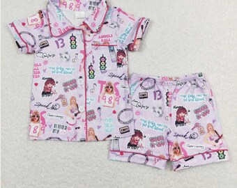 Taylor Swift Button Up Pajama Sets- Adult