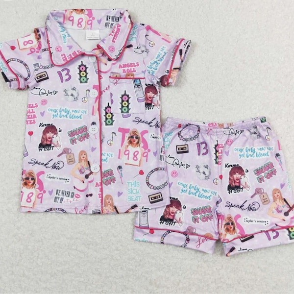 Taylor Swift Button Up Pajama Sets- Adult