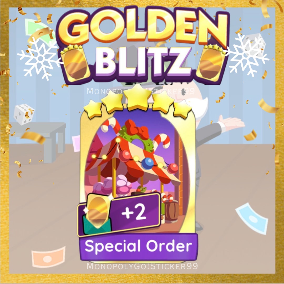 Golden Blitz Special Order Monopoly Go Stickers Etsy