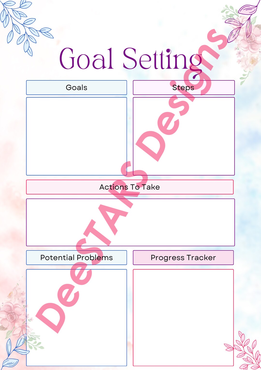 Goal Setting Planner - Etsy