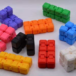 3D Printed Infinity Cube Fidget Toy | PLA Plastic Sensory Toy