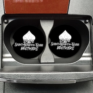 Spade Brothers Car Coasters, Lords Series By Shantel Tessier, Dark Romance Gift, Book Gift Idea, Car accessories