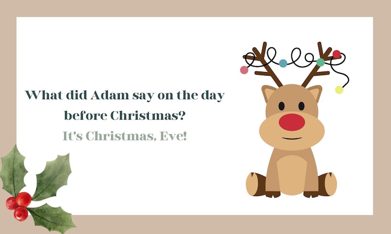 50 Christmas Cracker Jokes - Printable - Etsy