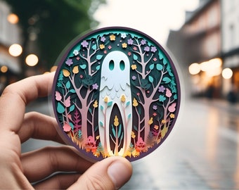 Fresno Nightcrawler Sticker: Cute Cryptid Papercut Style Vinyl Decal, Paranormal Art, Walking Pants, Alien, Ghost, Unique Monster Gift