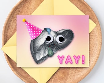 Party Liver Greeting Card - for Liverversary, Transplant Anniversary, Hepatology, Medical Specialty, Match Day, Med Student - Funny Unique
