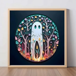 Fresno Nightcrawler Cute Cryptid Papercut Art: Monster Print, Cryptid Fan Gift, Wall Decor, Unique Alien Digital Artwork, Ghost Poster