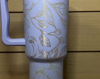 40oz Simple Modern Trek Engraved - Peony