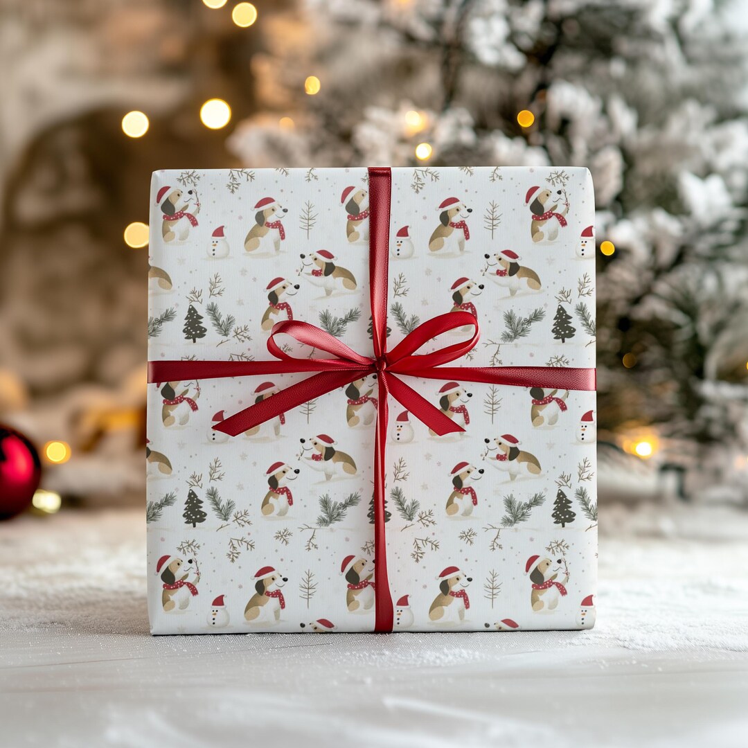 Beagle Wrapping Paper for the Holidays! Features Animated Beagles ...