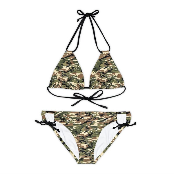 CamouFlage Camo Type Design Strappy Bikini Set (AOP)