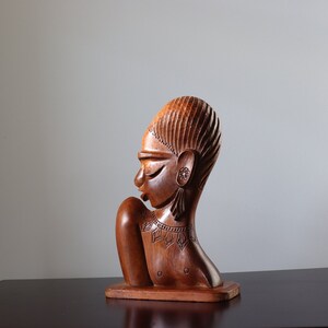 Hagenauer Style African Wooden Head Art Mid-Century