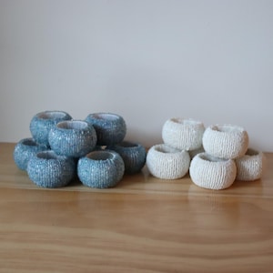 Vintage Blue and White Napkin Rings