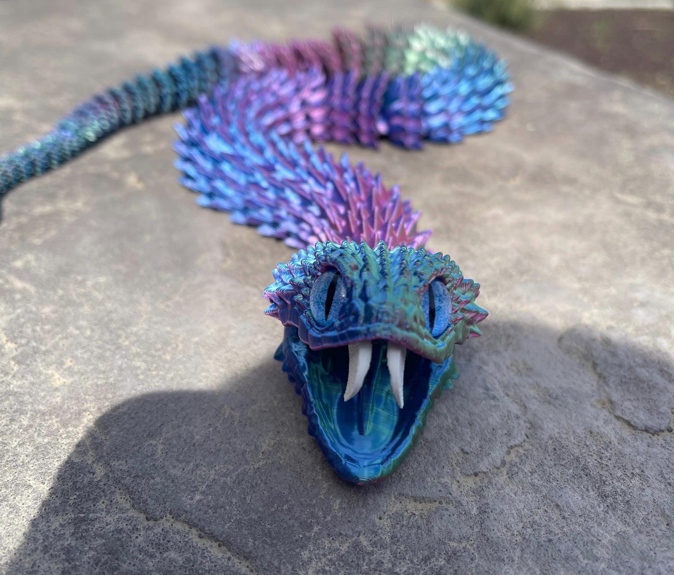 Articulated Bush Viper Fidget Toy 3D Printed Bush Viper With