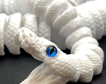 Articulated Leucistic Ball Python: 3D Printed Fidget Toy
