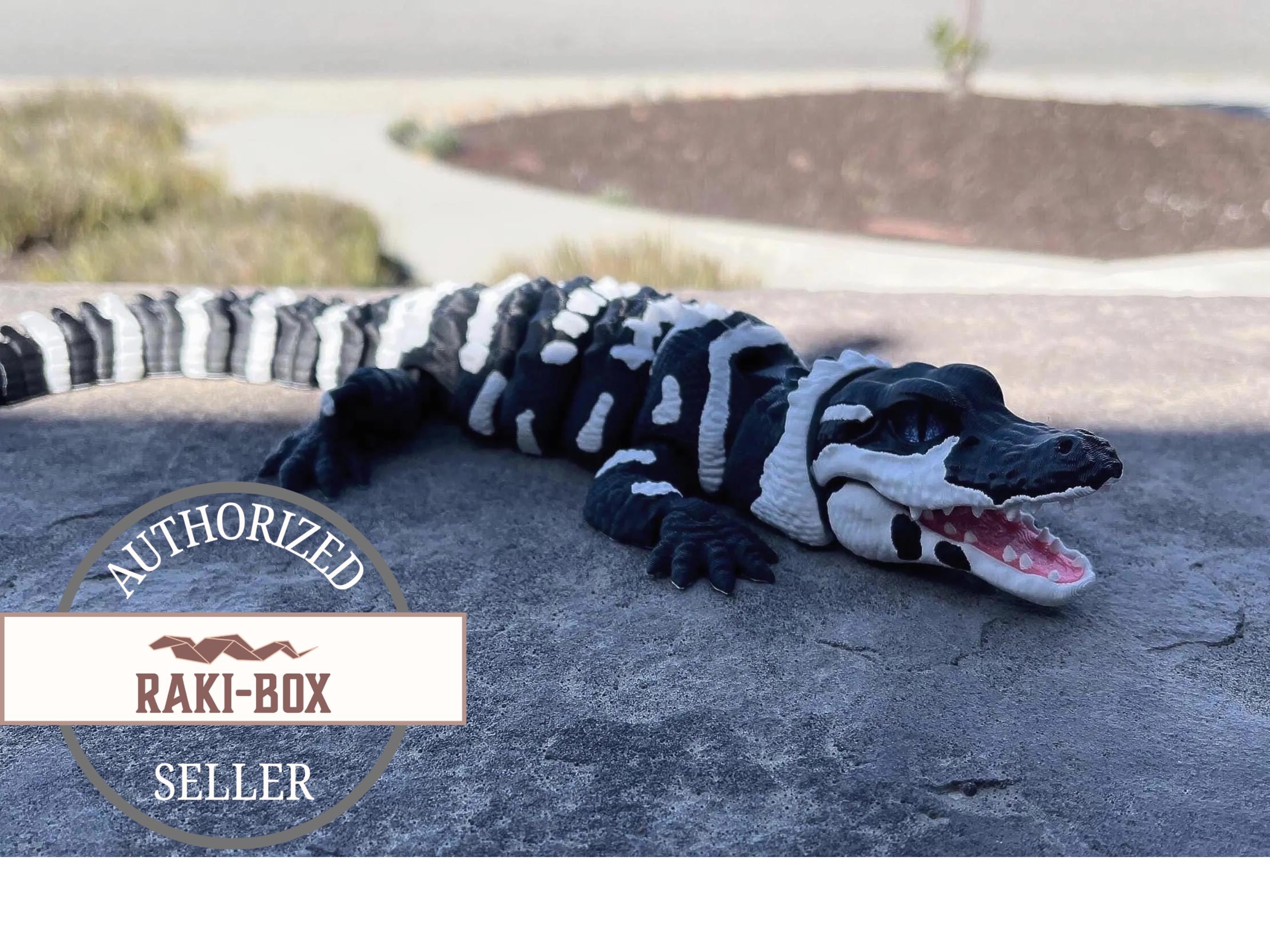Articulated Alligator Fidget Toy 3D Printed Alligator With Opening