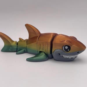 3D Printed Great White Shark |Great White Shark Flexi Fidget |3D Printed Shark
