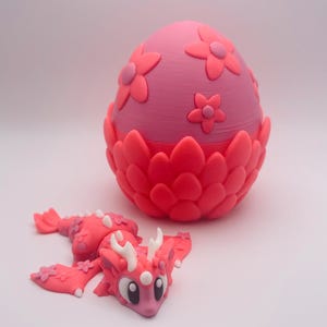 3D Printed Cherry Blossom Dragon and Egg: Articulating Fidget Toy