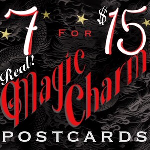 Lot de 7 cartes postales Charme magique | Choisissez le vôtre | Livraison gratuite