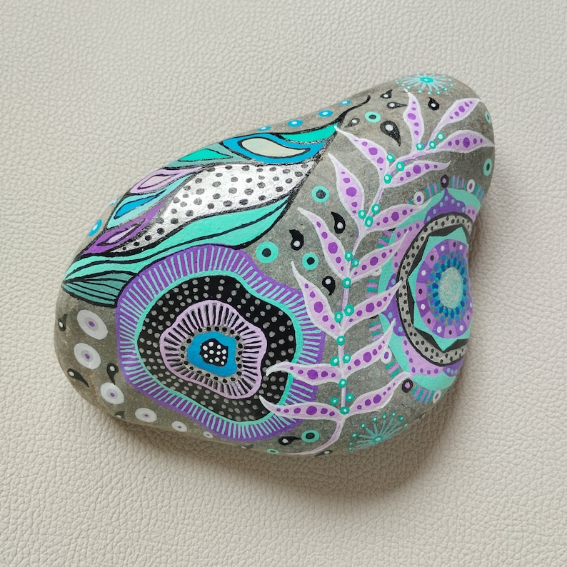 Hand painted pebbles image 1