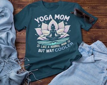 Yoga Mom T-shirt, Retro Yoga Shirt for Women, Unisex Jersey Short Sleeve Tee, Funny Yoga Tee