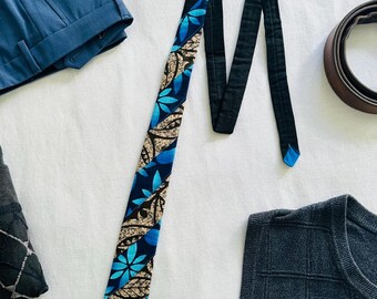 Handmade Tahitian Floral Tie - 'Moana Puai' Unique Design