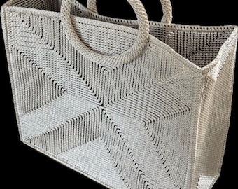 Bolso/compra tejido a crochet sobre malla (patrón de crochet)