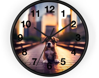 Dog wall clock