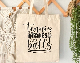 Chic Tennis Ball Print Tote Bag - High-Quality Cotton Canvas - Versatile Sports Gear Carrier - Great Gift for Tennis Fans & Players