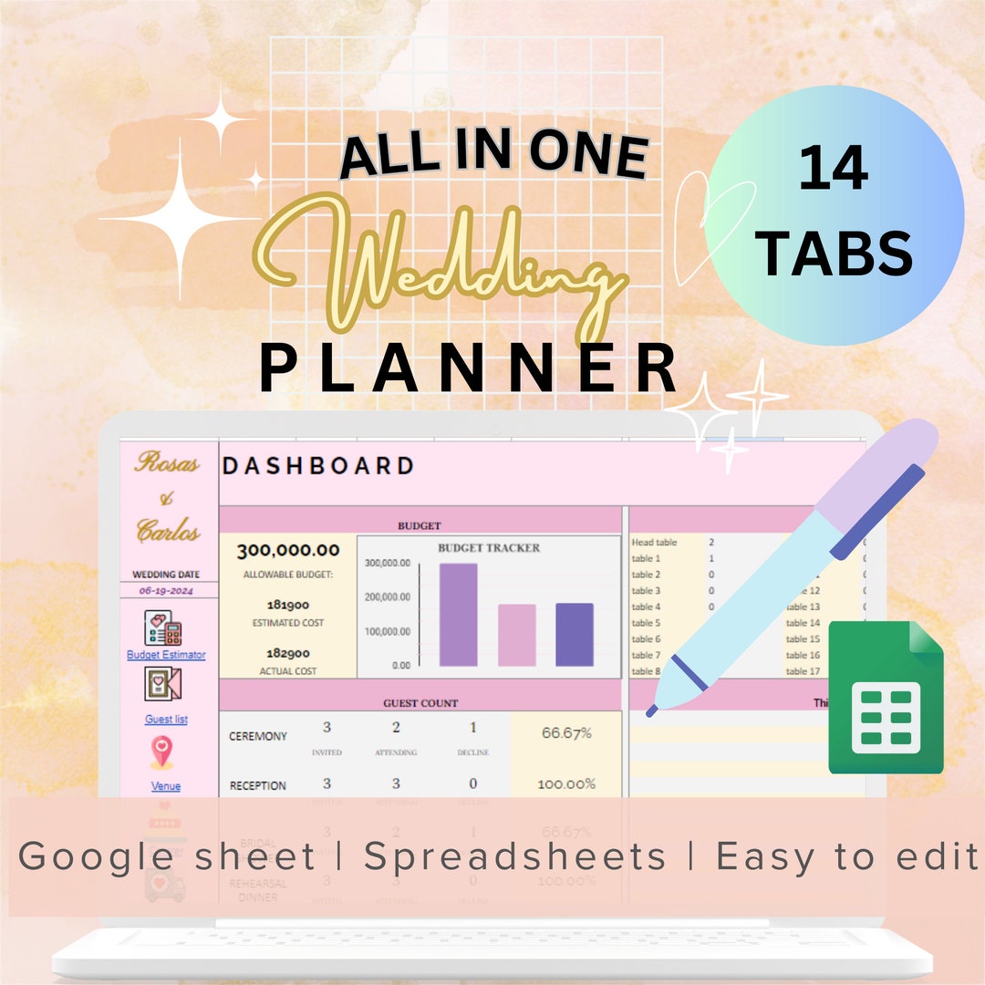 Wedding Spreadsheet Template Ultimate Wedding Planner Wedding Planning Wedding Spreadsheet Template Ultimate Wedding Planner Wedding Planning