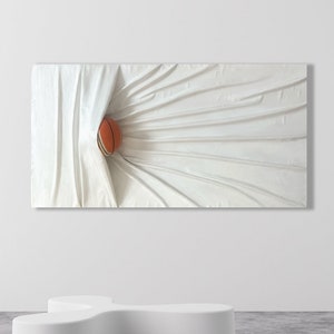 Ball Textured Wall Art, 3D Fabric Textured Wall Art, White Abstract Wall Art, Modern Home Wall Decor, Unique Wall Art