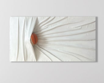 Ball Textured Wall Art, 3D Fabric Textured Wall Art, White Abstract Wall Art, Modern Home Wall Decor, Unique Wall Art