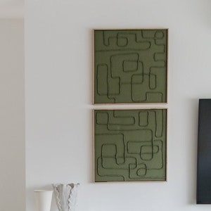 Set Of 2 Plaster Wall Art,Handmade 3D Textured Painting,Abstract Painting Canvas,Large Plaster Painting, Minimalist Texture Abstract Paint