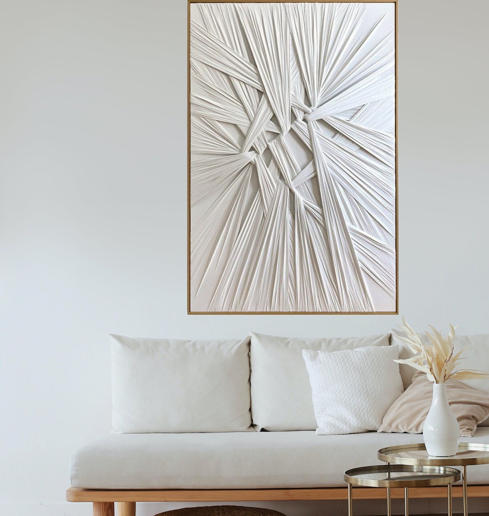 White Textured Wall Art White Plaster Wall Art White Wall Art White 3D