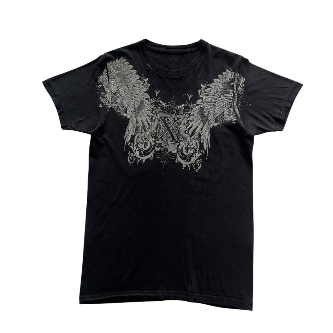 Apostasy Skull Wing Grunge Cyber Y2K Style T-shirt - Etsy