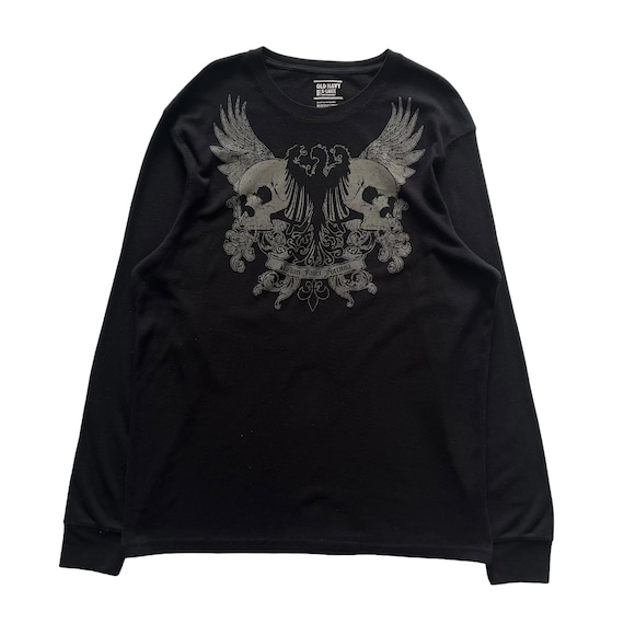 Old Navy Skull Wing Grunge Cyber Y2K Thermal Style Long Sleeve - Etsy