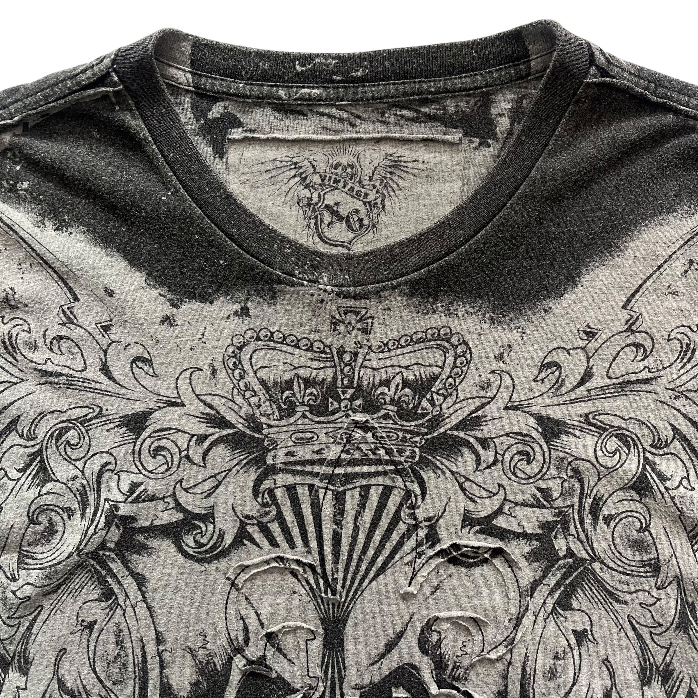 XG Skull Cross Grunge Cyber Y2K Style Long Sleeve - Etsy
