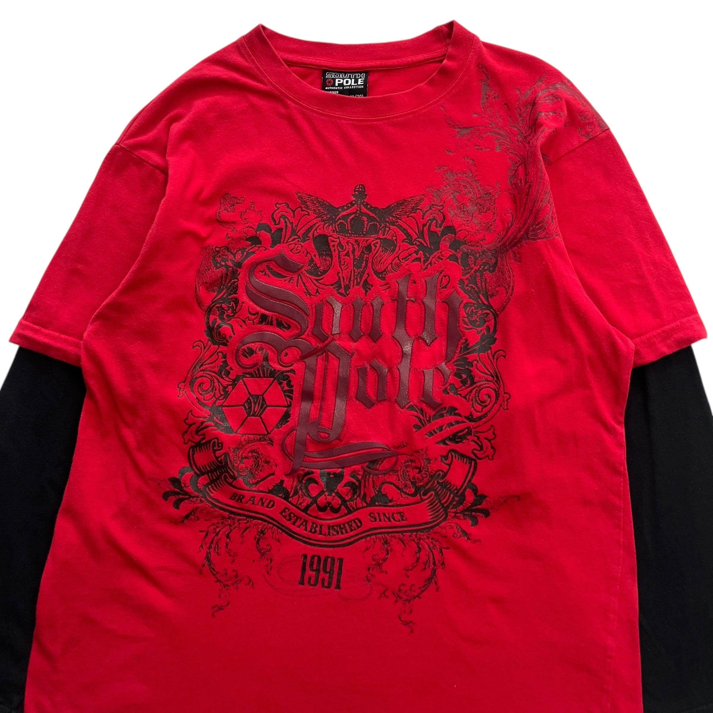 Southpole Double Layer Grunge Cyber Y2K Style 3/4 Long Sleeve - Etsy