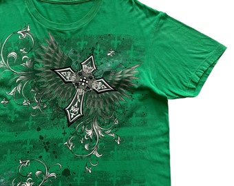 Cross Wing Grunge Cyber Y2K Style T-shirt - Etsy Cross Wing Grunge Cyber Y2K Style T-shirt - Etsy