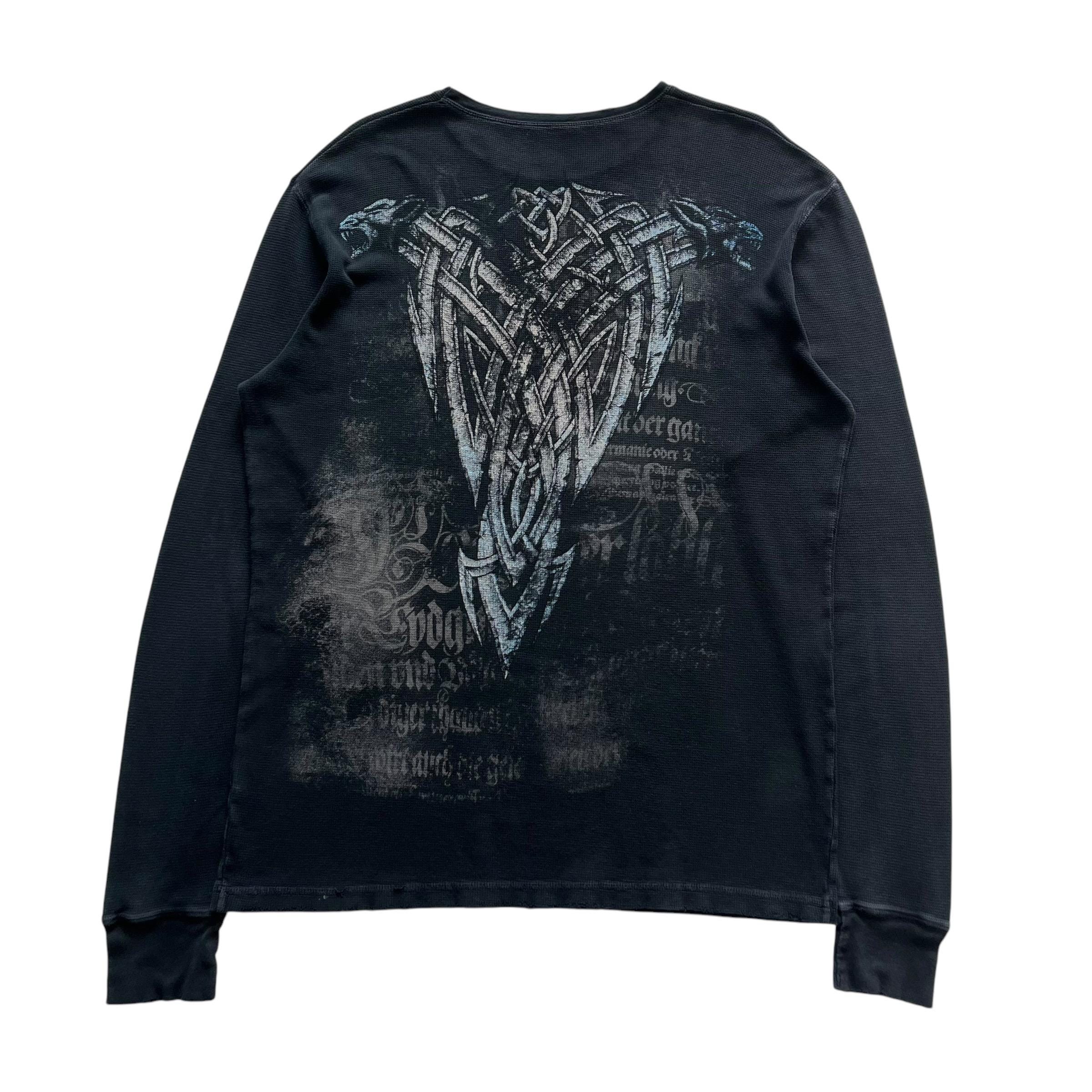 Affliction Cross Grunge Cyber Y2K Thermal Style Long Sleeve - Etsy