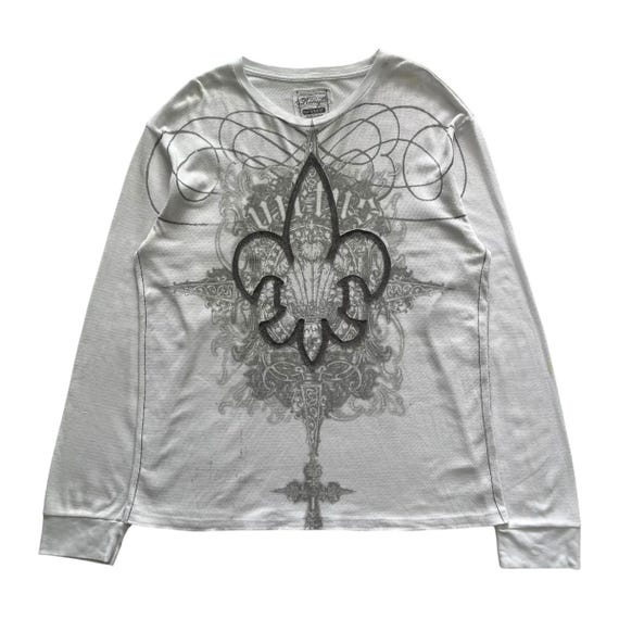 Retrofit Cross Grunge Cyber Y2K Thermal Style Long Sleeve - Etsy 